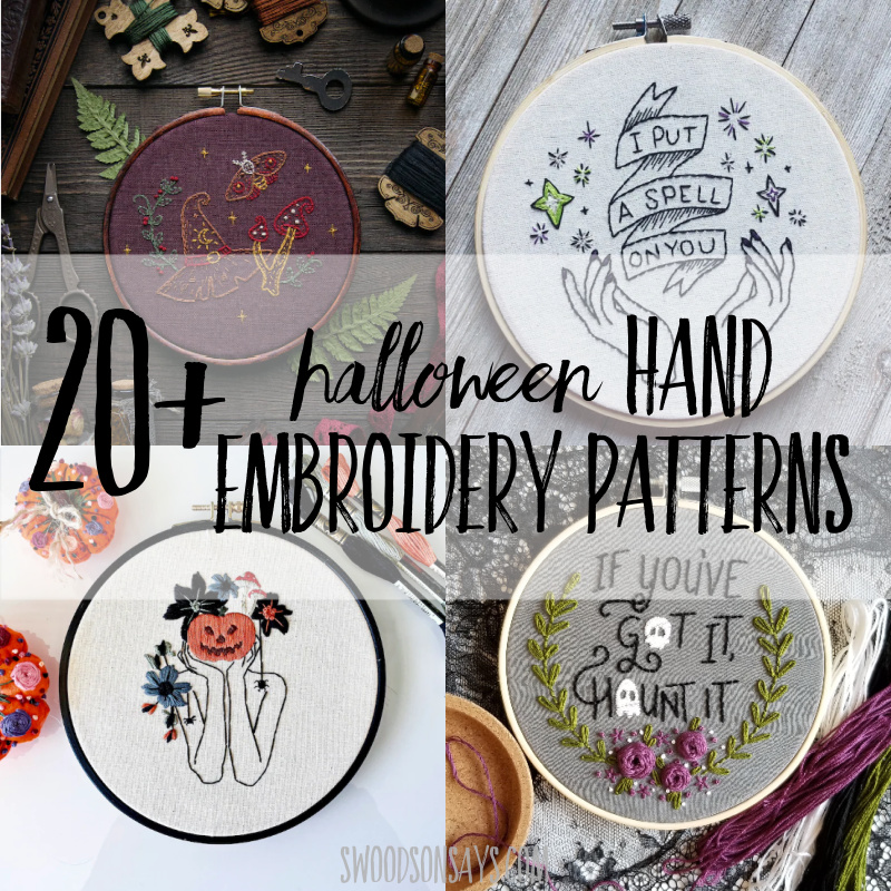 20+ Halloween hand embroidery designs