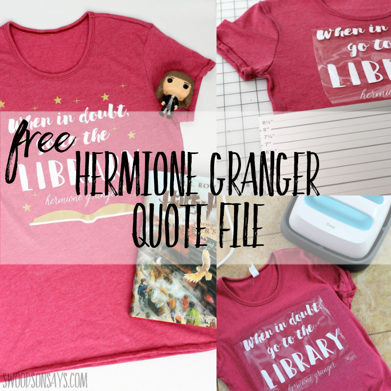 Harry potter svg – free Hermione Granger quote file