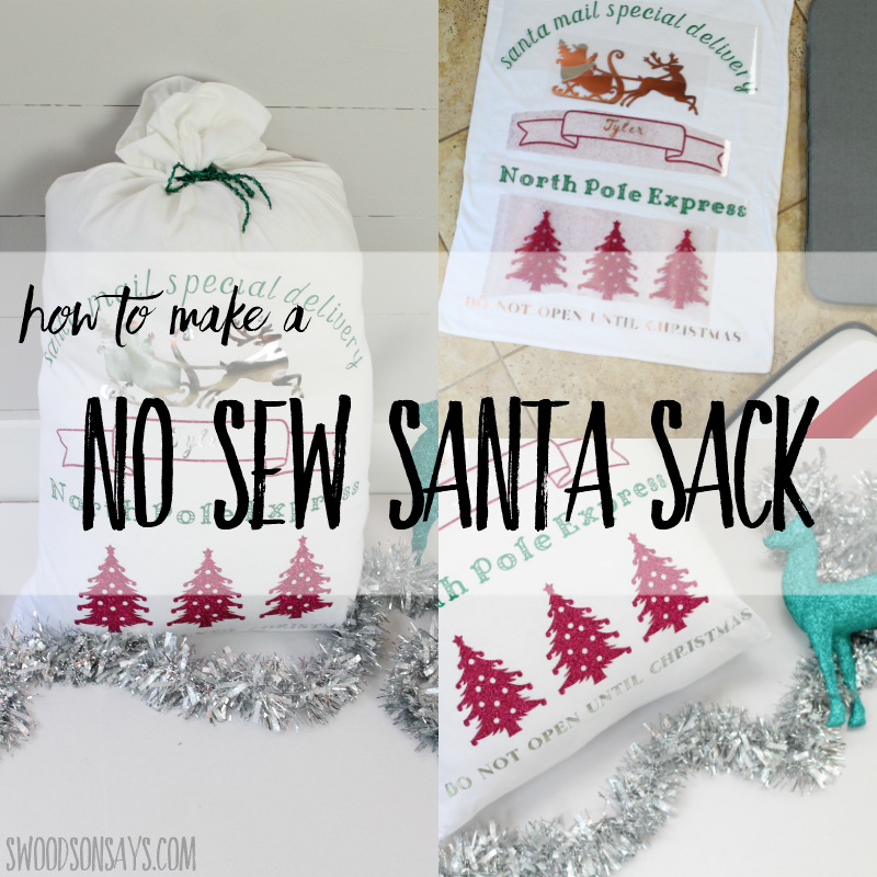 No sew DIY santa sack with the Cricut EasyPress 2