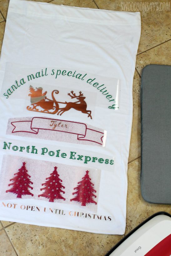No sew DIY santa sack with the Cricut EasyPress 2 Swoodson Says