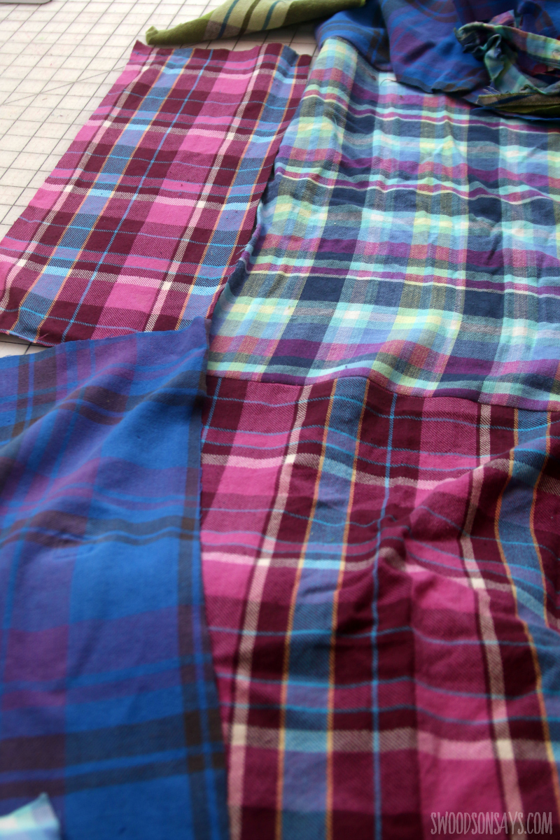 patchwork flannel sewing project