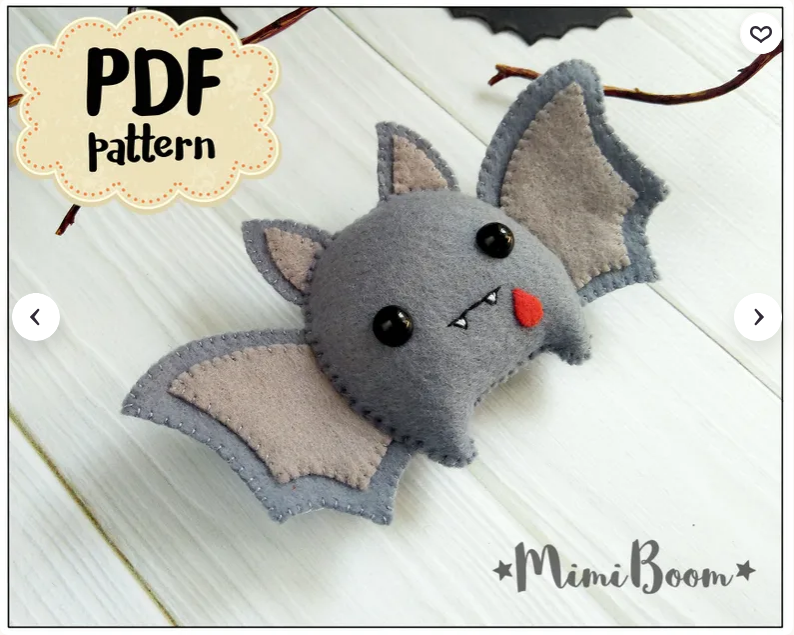 felt bat sewing pattern