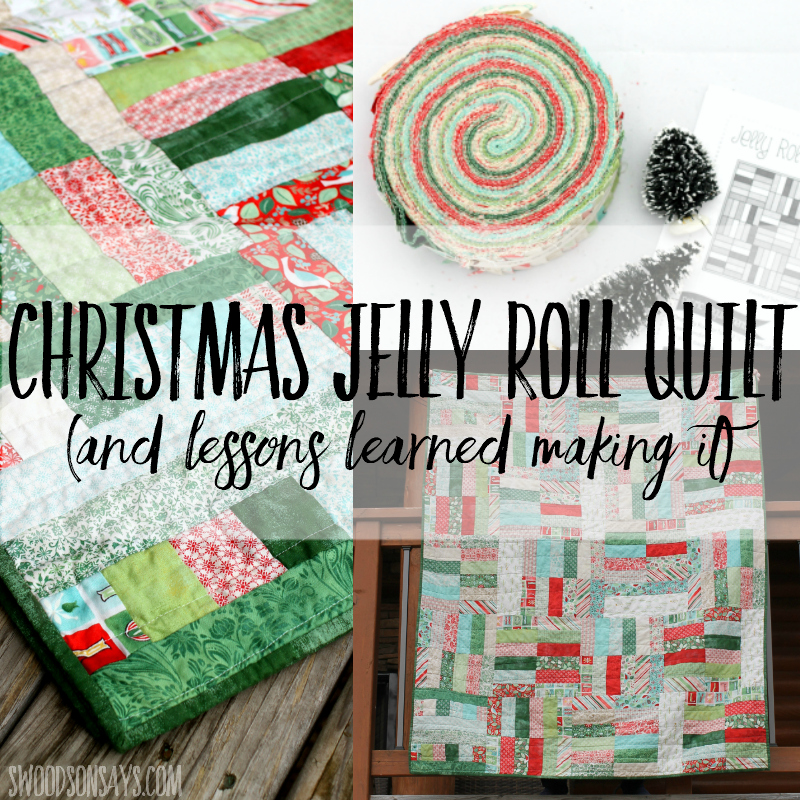 Christmas jelly roll quilt – and lessons learned