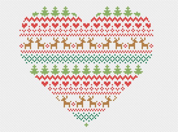 fair isle christmas cross stitch pattern