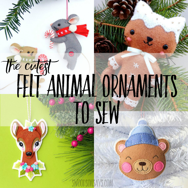 felt animal christmas ornaments homemade