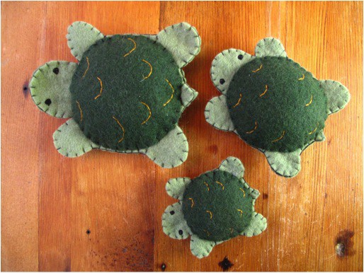 free turtle felt sewing pattern