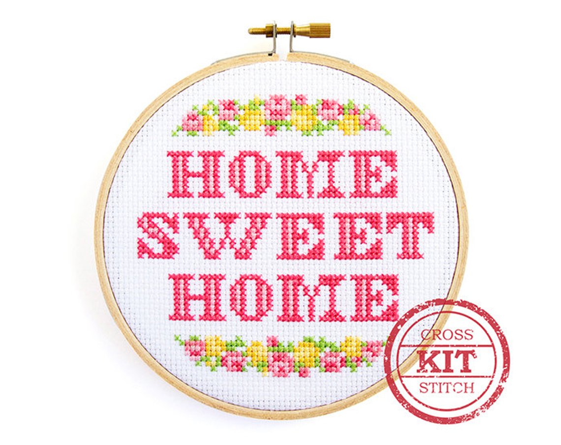 home sweet home cross stitch kit