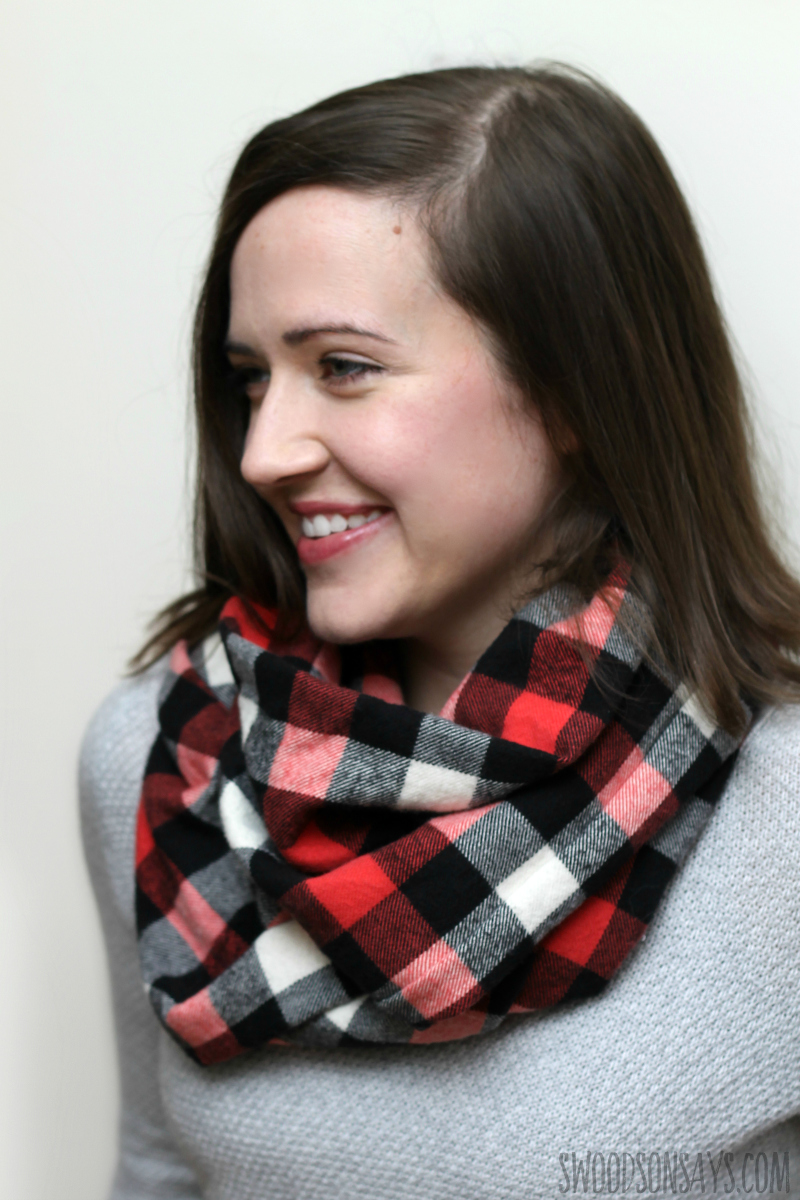 how to sew a flannel infinity scarf measurements