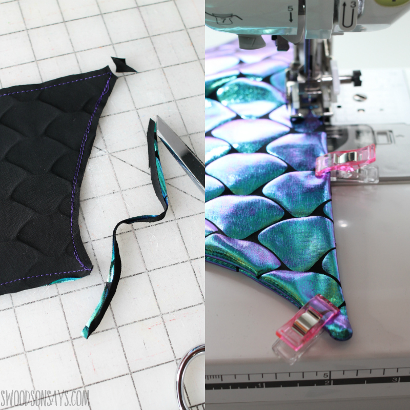 how to sew scale wings