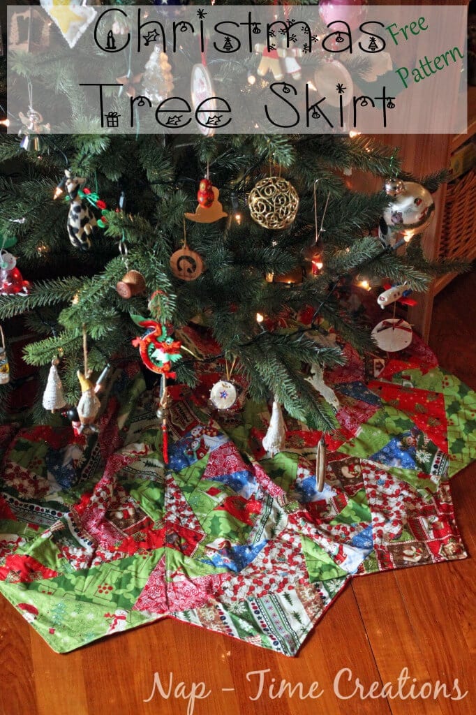 paper pieced christmas tree skirt pattern free