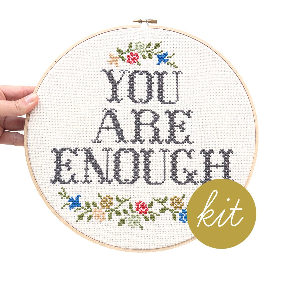 you are enough cross stitch kit