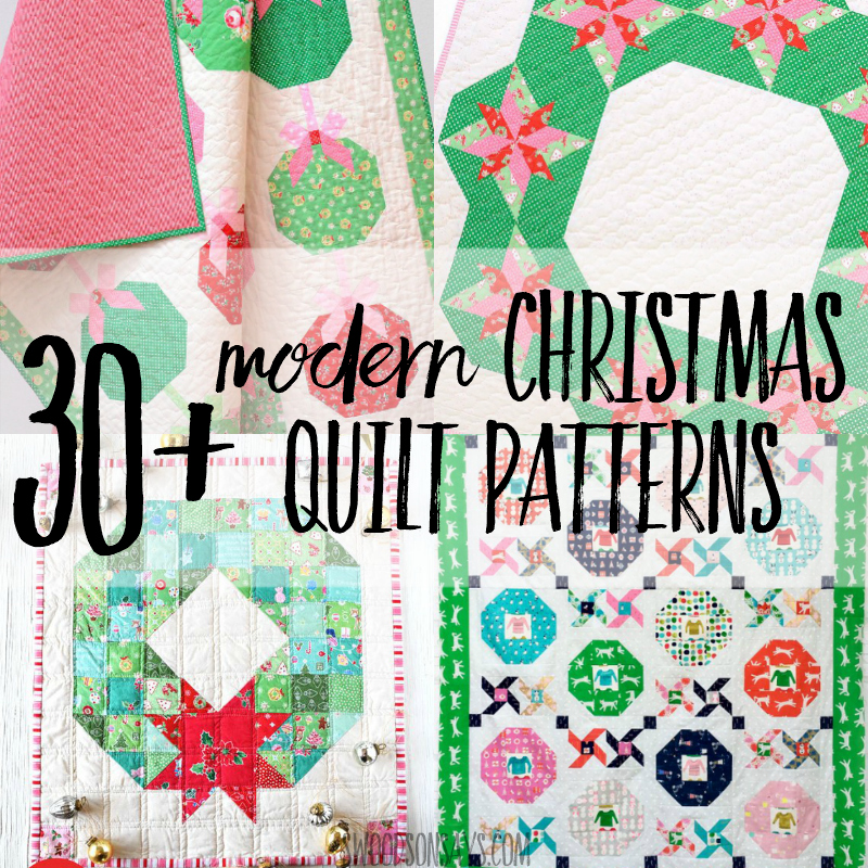 30+ modern Christmas quilt patterns