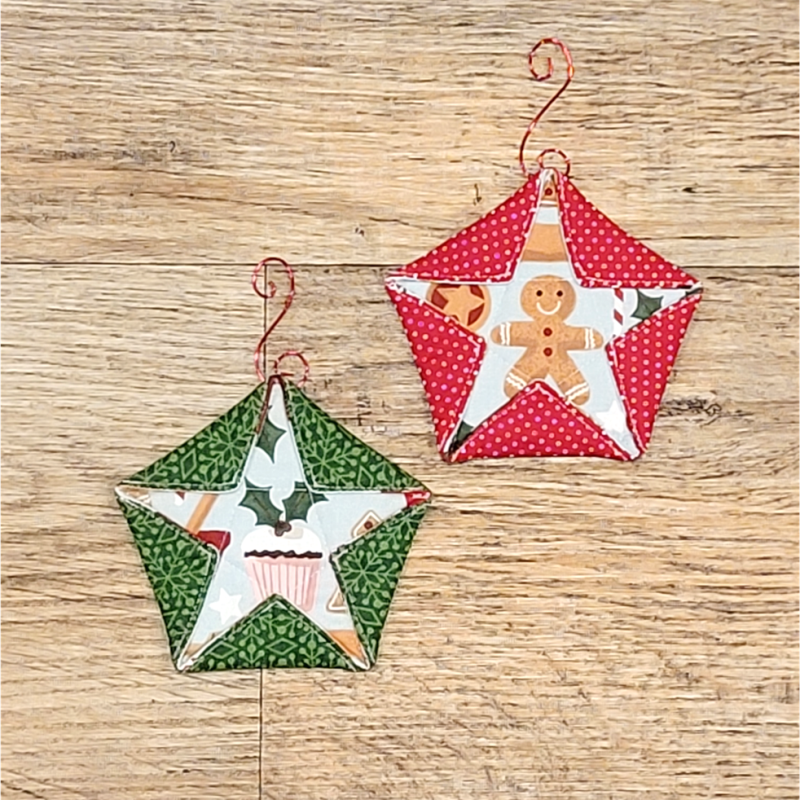 fabric star ornament tutorial