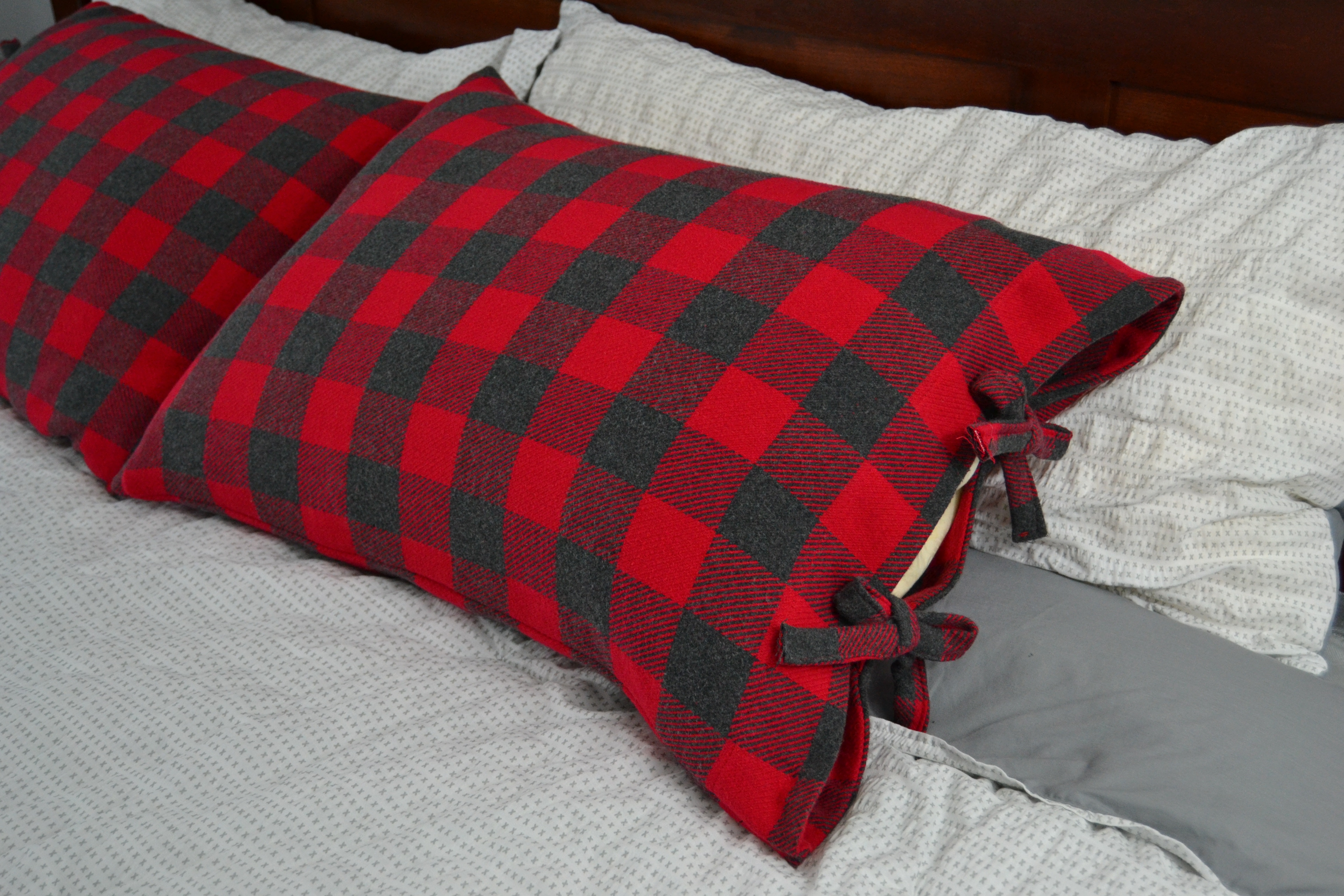 flannel pillow case sewing tutorial