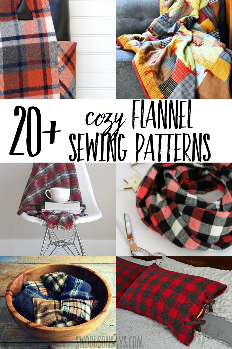 Cuddle up and get cozy with a fun flannel sewing project! Over 20 flannel sewing patterns for kids and adults, including ideas for how to use up flannel fabric scraps. #sewing #flannel #winter