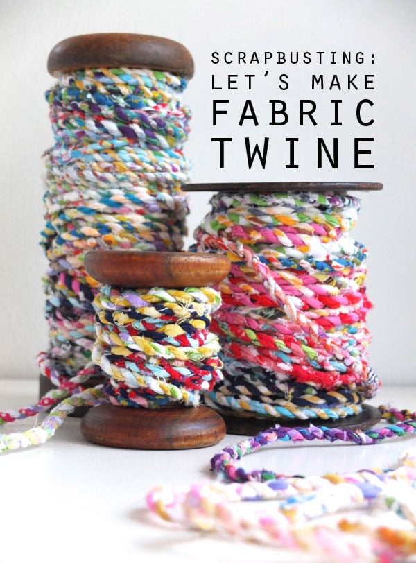 how to make fabric scrap twine