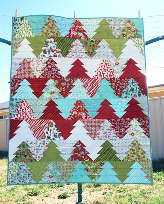 pine tree christmas quilt pattern