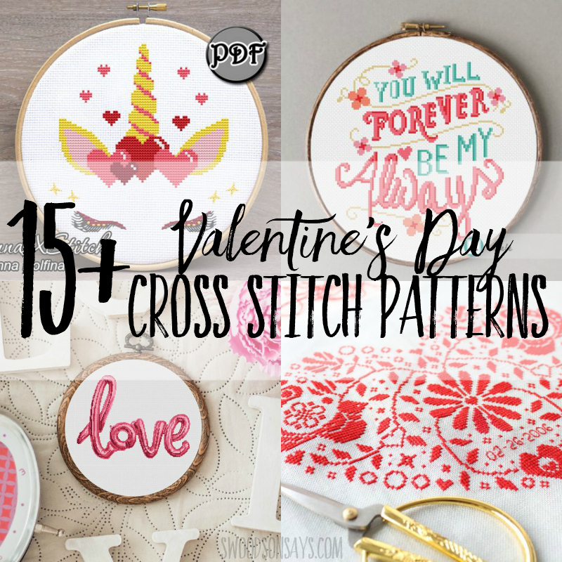 15+ Valentine cross stitch patterns