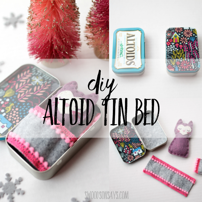DIY Altoid tin stuffed animal bed