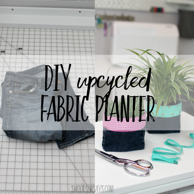 How to sew an upcycled DIY fabric planter