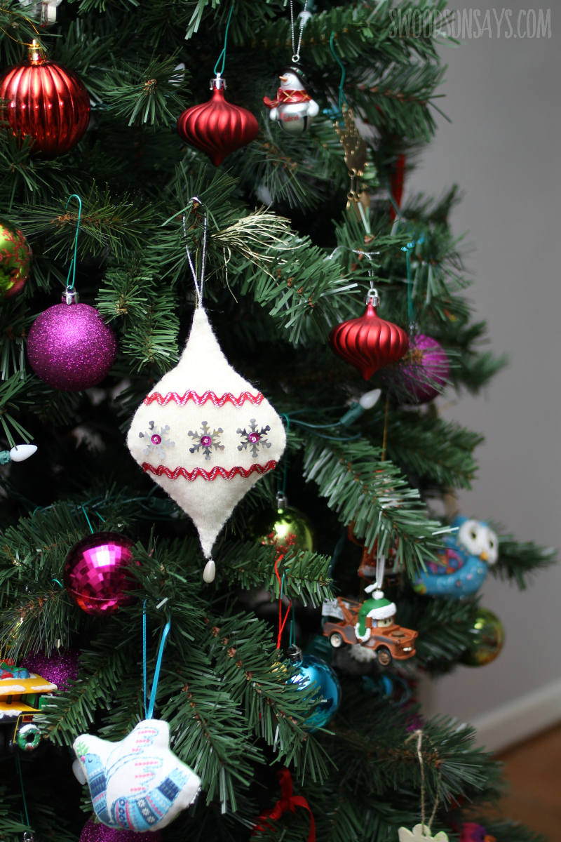 old sweater ornament diy