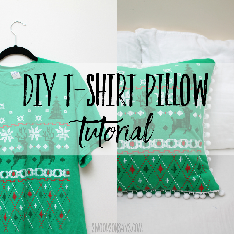The easy way to turn a t shirt into a pillow