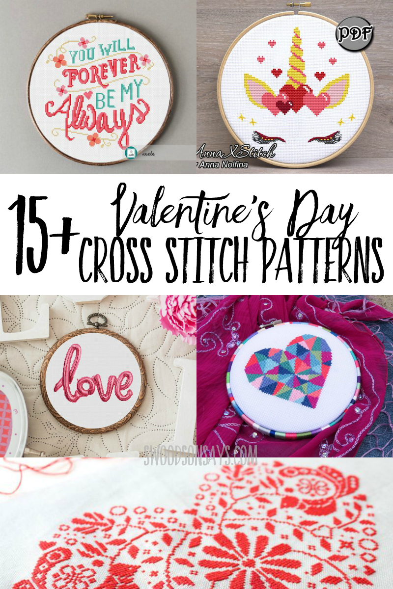 Stitch up something sweet (or sassy!) with one of these Valentines Day cross stitch patterns. Several heart cross stitch designs and other creative love motifs. 