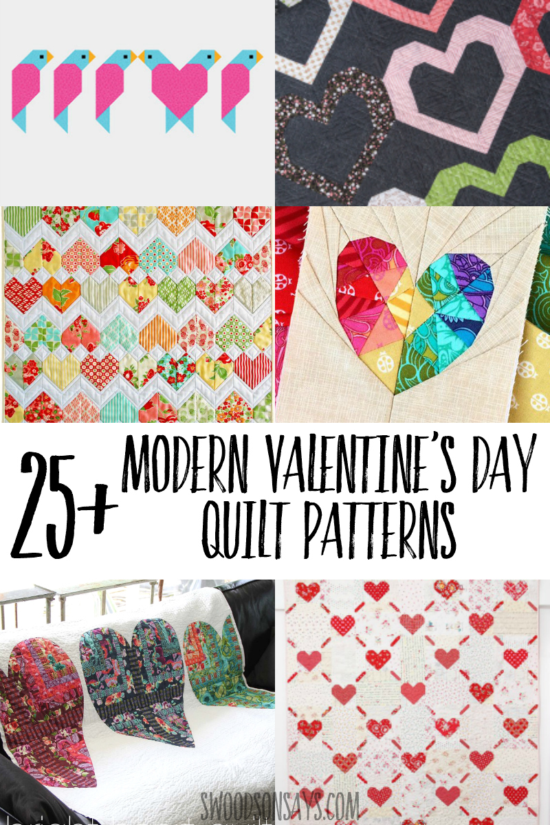 Sew something festive with one of these Valentine's Day quilt patterns! A whole bunch of free heart quilt tutorials included, there is something for every size and style. Great valentine's day sewing project ideas or handmade valentine gifts.