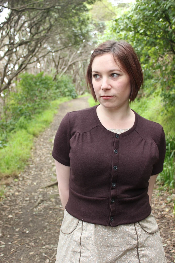 jeann cardi ruched cardigan sewing pattern
