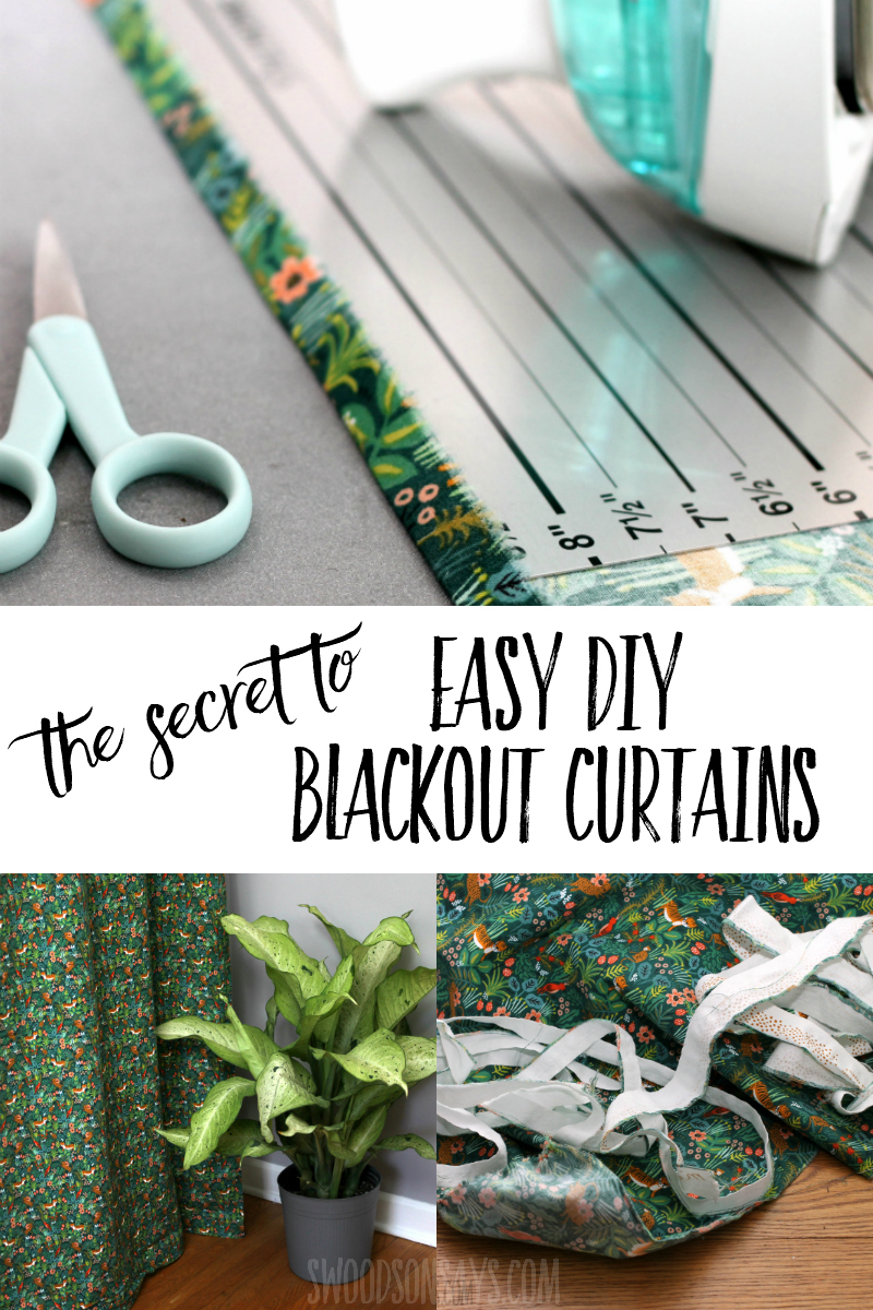 The secret to easy blackout curtains! Click through and read the two ways to make sewing your own curtains way easier, even if you don't have a huge cutting table. Great sewing tutorial for beginners. #sewing #homedecor #diy