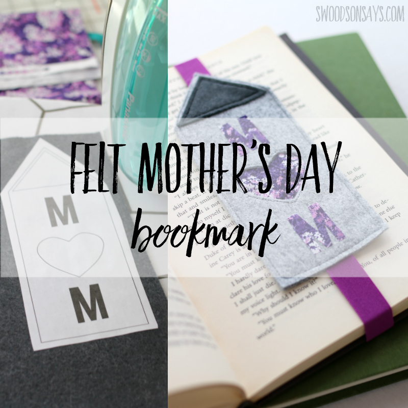 Felt Mother's day bookmark craft