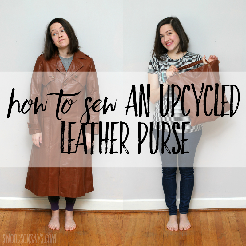 How to sew an upcycled leather purse