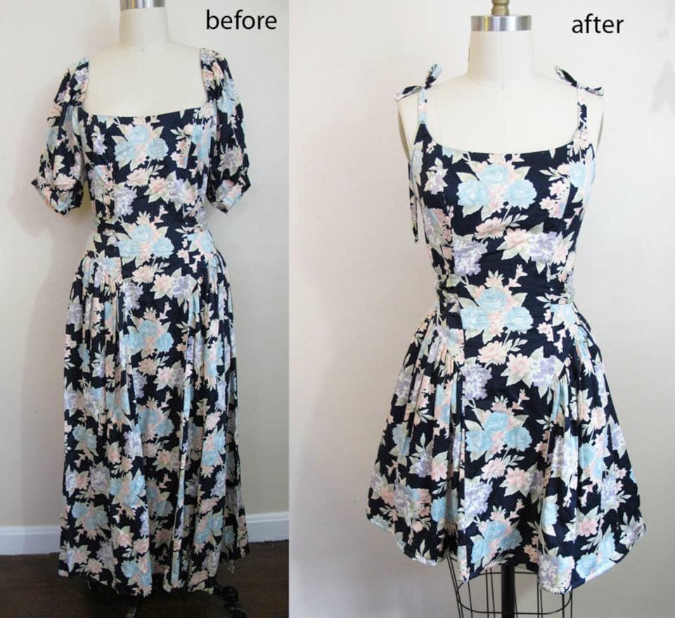 refashioned 1980s dress