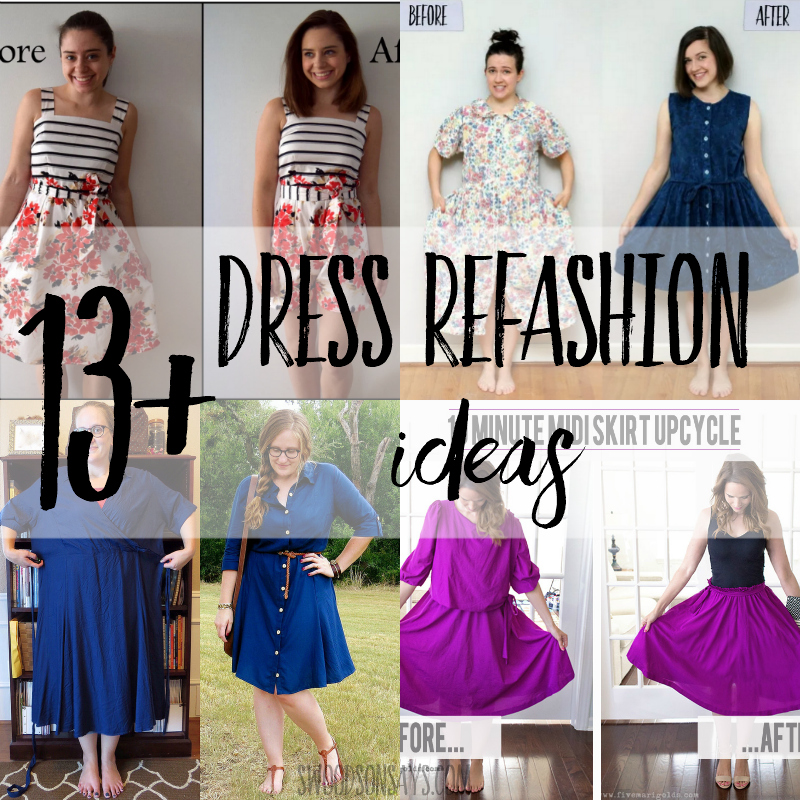 thrift store dress refashion tutorials