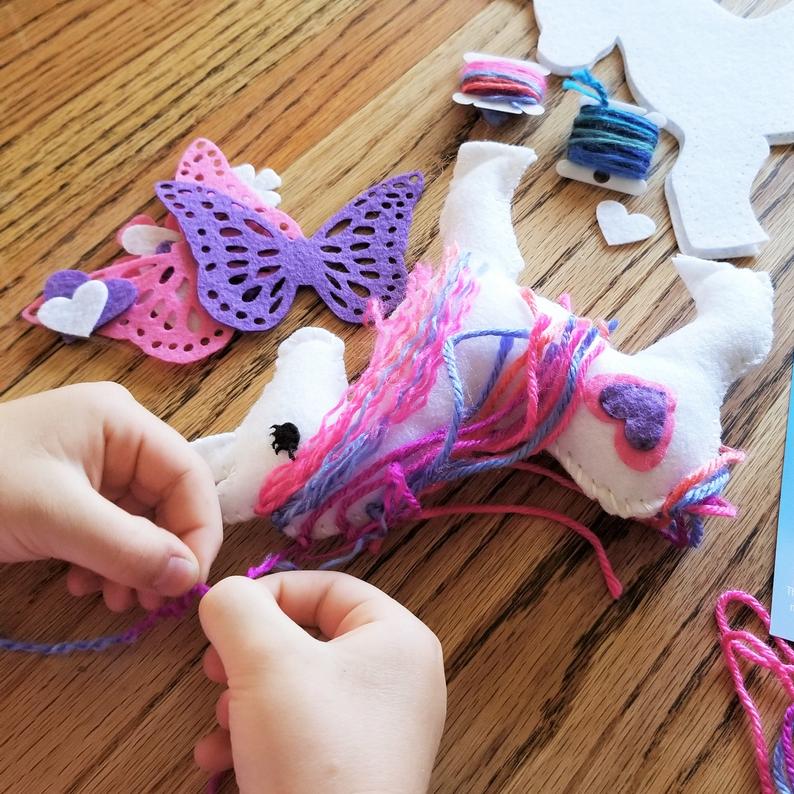 unicorn sewing kit for kids