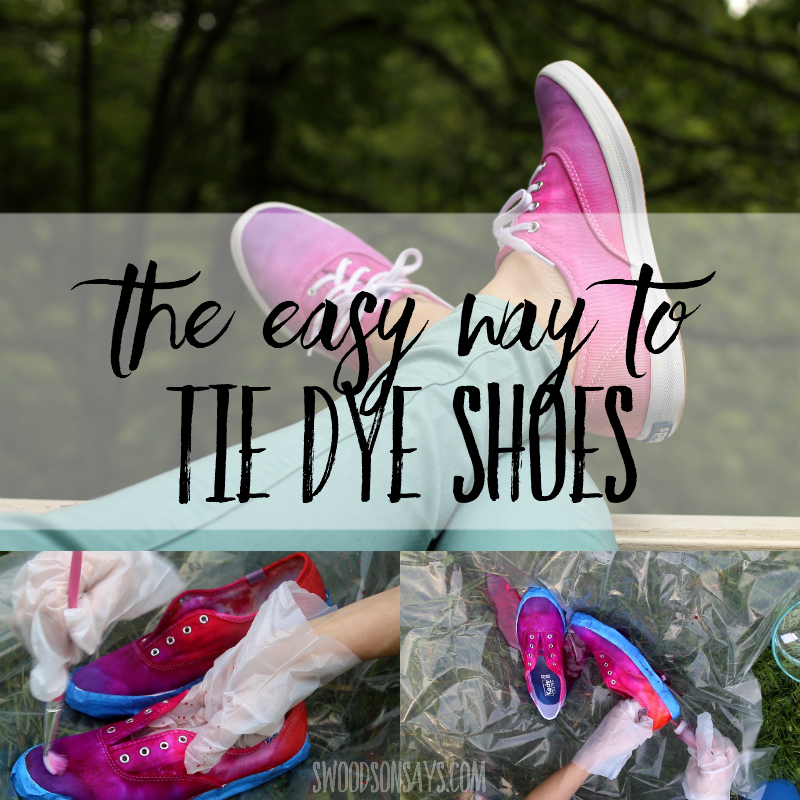 how to tie dye shoes
