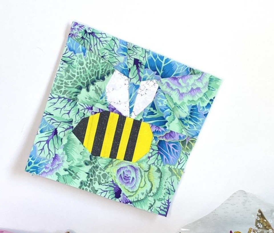 free foundation paper pieced bee pattern