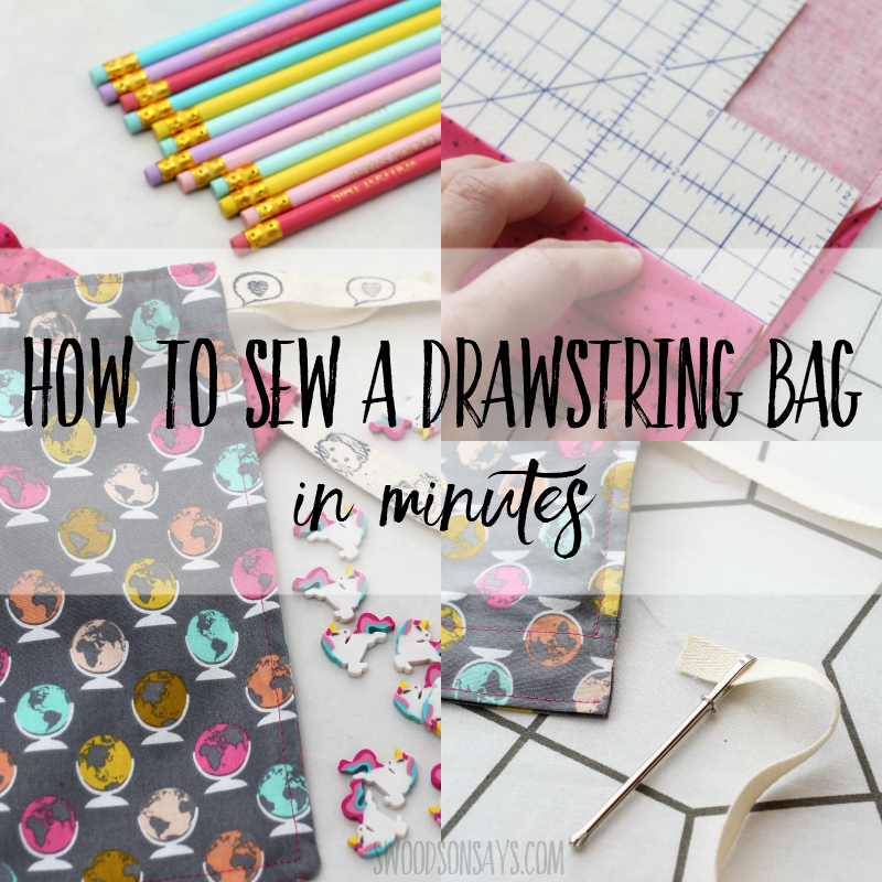 vhow to sew a drawstring bag in minutes