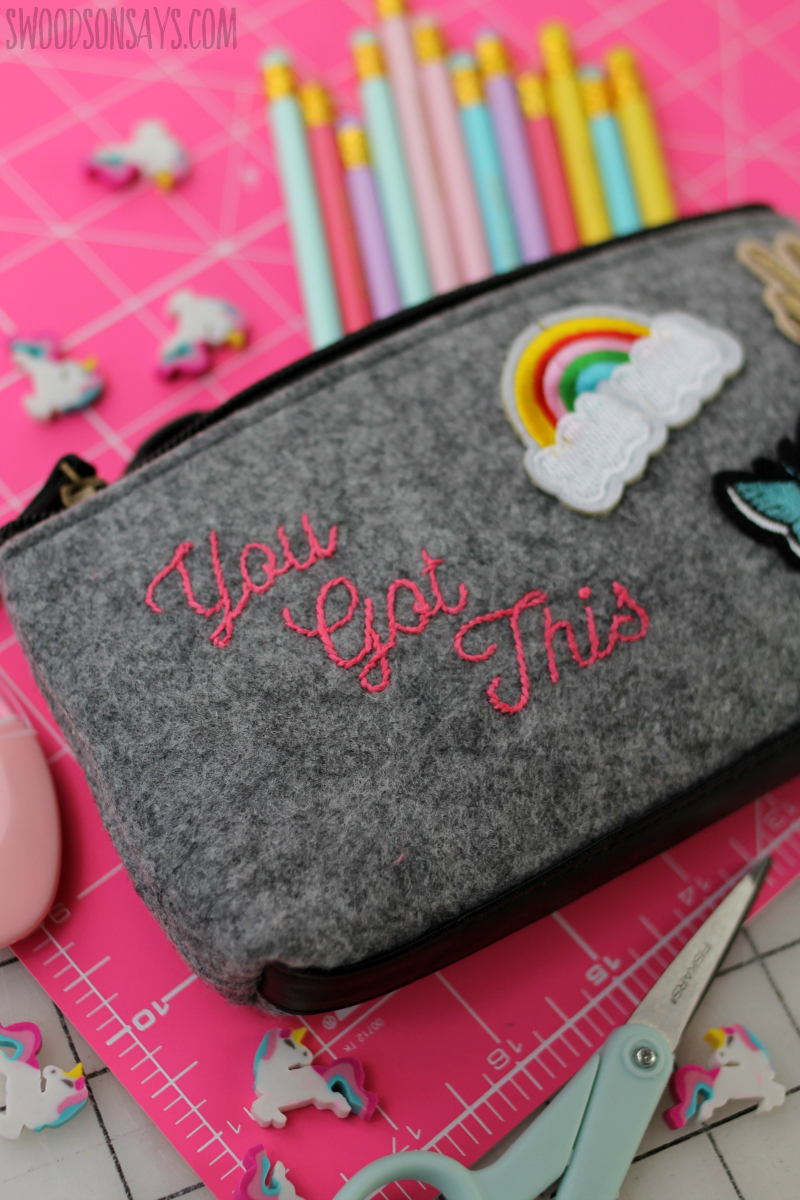 How To Hand Embroider A Diy Pencil Pouch Swoodson Says