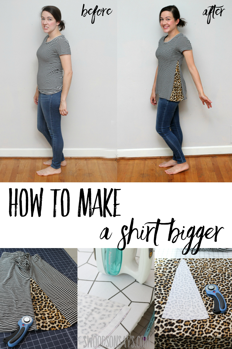 how to add fabric to the sides of a shirt