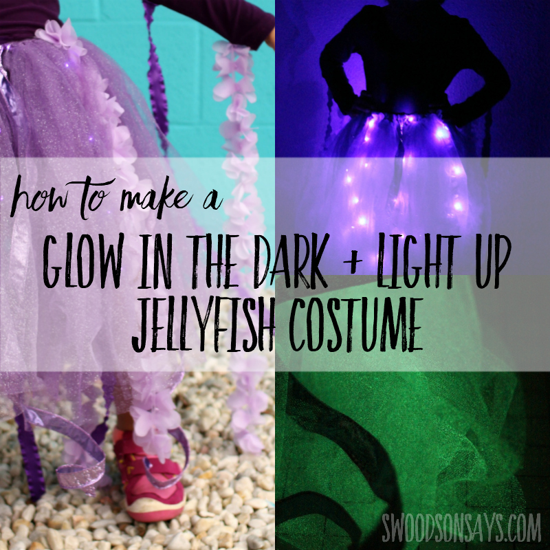 Glow in the dark diy jellyfish costume tutorial