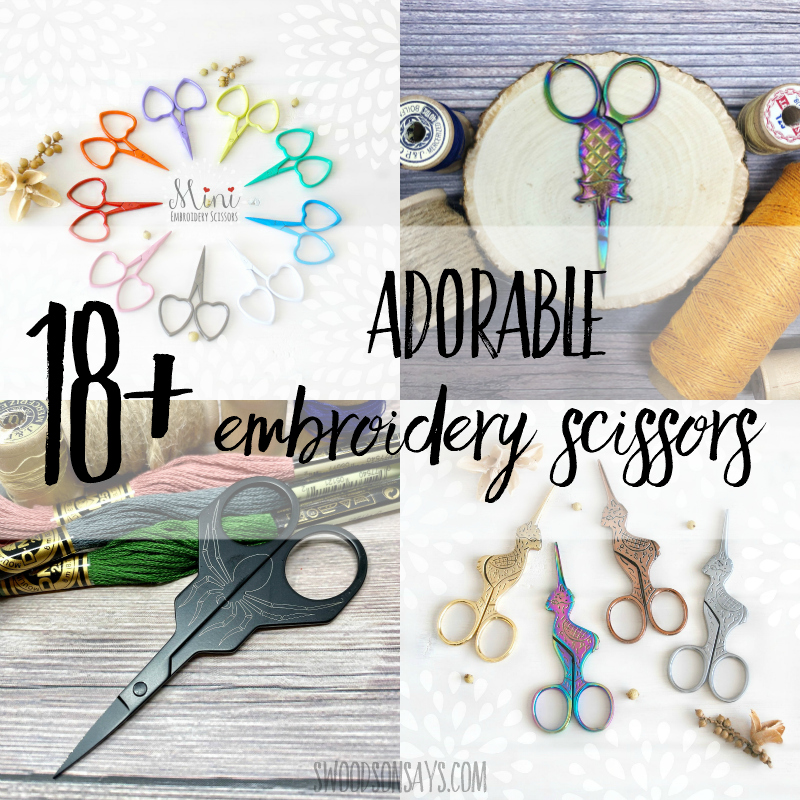 18+ pairs of adorable embroidery scissors