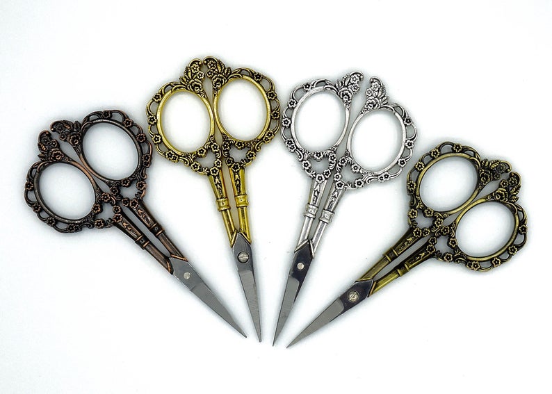 intricate flowery scissors