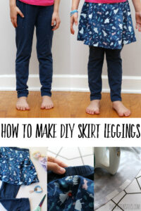 DIY sewing skirt to leggings tutorial - Swoodson Says