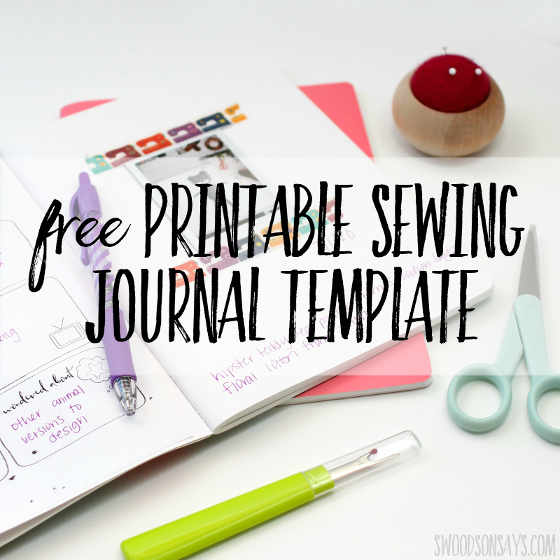 free sewing diary printable