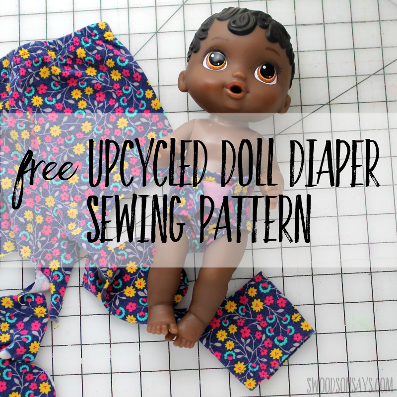 Free doll diaper sewing pattern