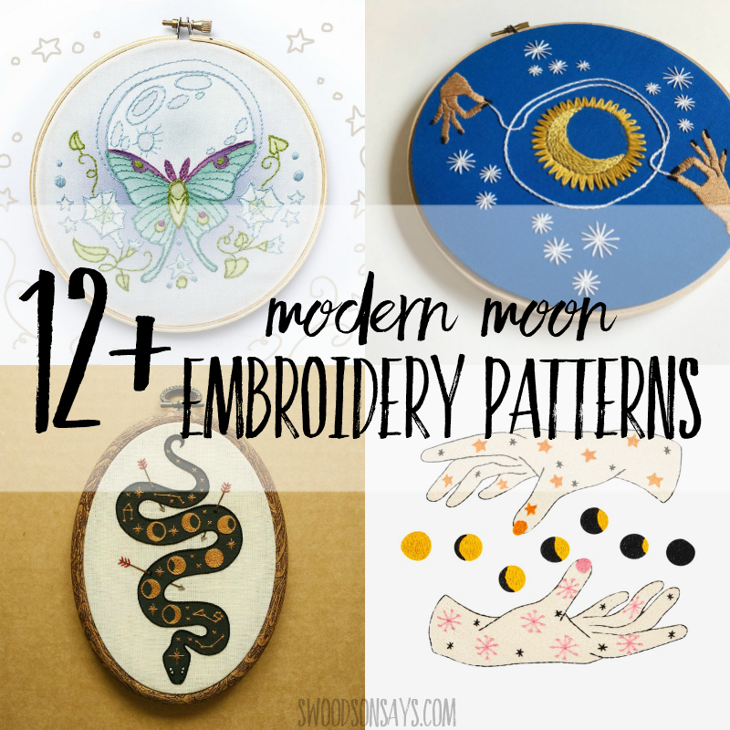 12+ moon embroidery patterns