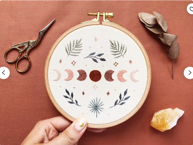 moon phase embroidery design