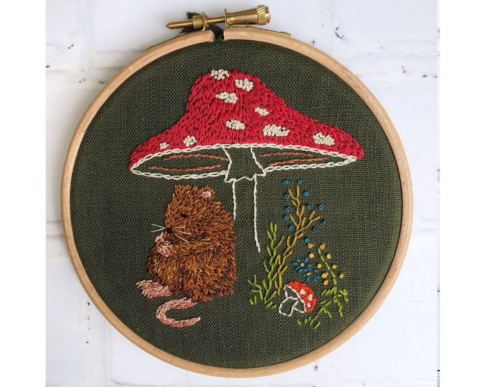 toadstool embroidery pattern