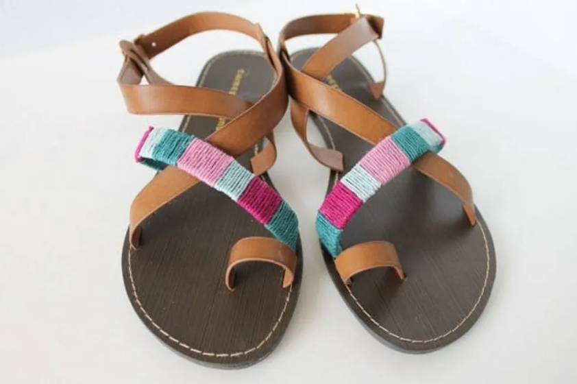 refshioned leather sandals
